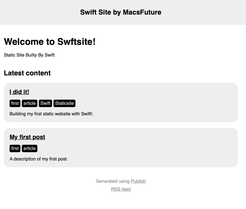 Swift Site